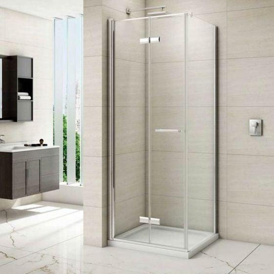 Merlyn 8 Series 1000mm Frameless Hinged Bifold Shower Door - Chrome - M87231 - Envy Bathrooms Ltd