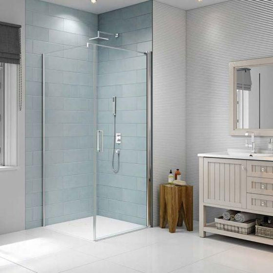 Merlyn 8 Series 1000mm Frameless Pivot Shower Door - Chrome - S8FPV100 - Envy Bathrooms Ltd