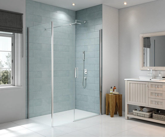 Merlyn 8 Series 1200mm Frameless 8mm Pivot Door Side Panel - S8FSP120PV - Envy Bathrooms Ltd