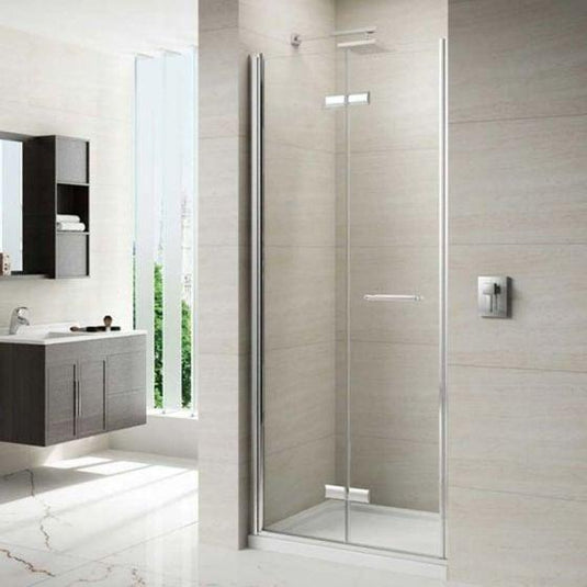 Merlyn 8 Series 760mm Frameless Hinged Bifold Shower Door - Chrome - M87111 - Envy Bathrooms Ltd