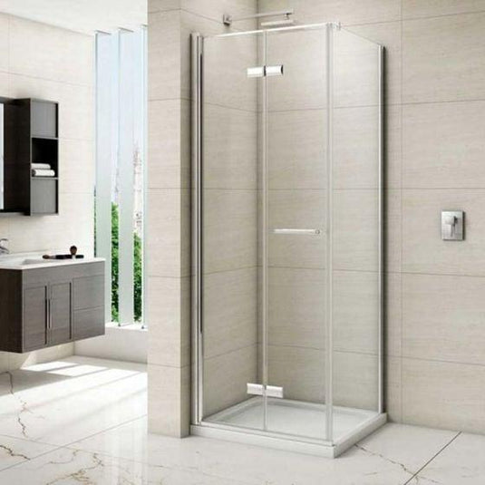 Merlyn 8 Series 760mm Frameless Hinged Bifold Shower Door - Chrome - M87111 - Envy Bathrooms Ltd