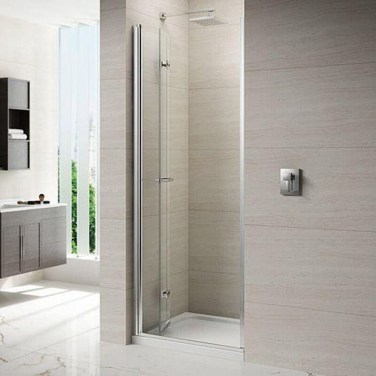 Merlyn 8 Series 800mm Frameless Hinged Bifold Shower Door - Chrome - M87211 - Envy Bathrooms Ltd