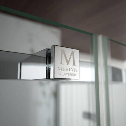 Merlyn 8 Series 900 x 760mm Frameless 1 Door Offset Quadrant Shower Enclosure - Chrome - A0601CH - Envy Bathrooms Ltd
