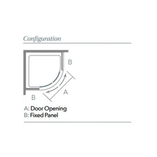 Merlyn 8 Series 900mm 2 Door Quadrant Shower Enclosure - Chrome - M83221 - Envy Bathrooms Ltd