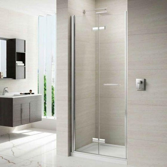 Merlyn 8 Series 900mm Frameless Hinged Bifold Shower Door - Chrome - M87221 - Envy Bathrooms Ltd