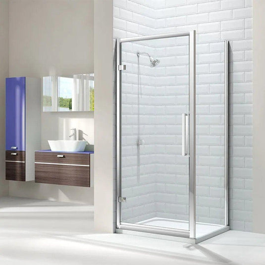 Merlyn 8 Series Sliding Shower Door and Inline Panel 1100mm+ Wide - 1080-1140mm - M88231P1H - Envy Bathrooms Ltd
