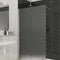 Merlyn 8mm Fluted Wetroom Panel - 700mm - Chrome - 8WFL70