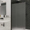 Merlyn 8mm Fluted Wetroom Panel - 700mm - Matt Black - 8WFL70MB