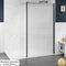 Merlyn 8mm Fluted Wetroom Shower Swivel Panel - 300mm - Brushed Brass - 8WFLSV30BBR