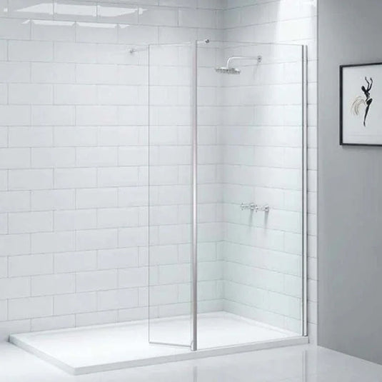 Merlyn 8mm Wetroom Shower Swivel Panel - 400mm - Chrome - 8WSV40 - Envy Bathrooms Ltd