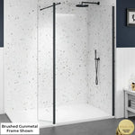 Merlyn 8mm Wetroom Shower Swivel Panel - 300mm - Brushed Brass - 8WSV30BBR - Envy Bathrooms Ltd