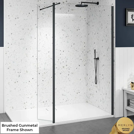 Merlyn 8mm Wetroom Shower Swivel Panel - 300mm - Brushed Bronze - 8WSV30BBZ - Envy Bathrooms Ltd