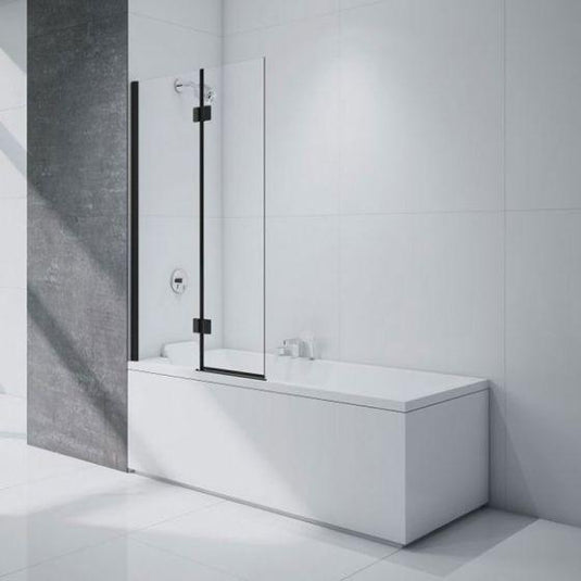 Merlyn Black 900mm 2 Panel Bath Screen Left Hand - BLKMB7L - Envy Bathrooms Ltd