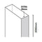 Merlyn Black Hinge & Inline Shower Door Extension Profile - BLKHEXT