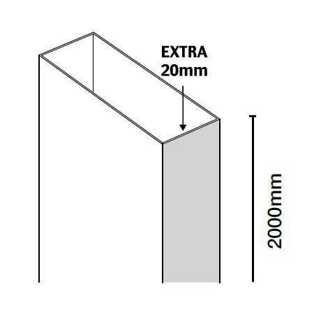 Merlyn Black Hinge & Inline Shower Door Extension Profile - BLKHEXT - Envy Bathrooms Ltd