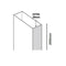 Merlyn Black Sliding Shower Door Extension Profile - BLKFSLEXT