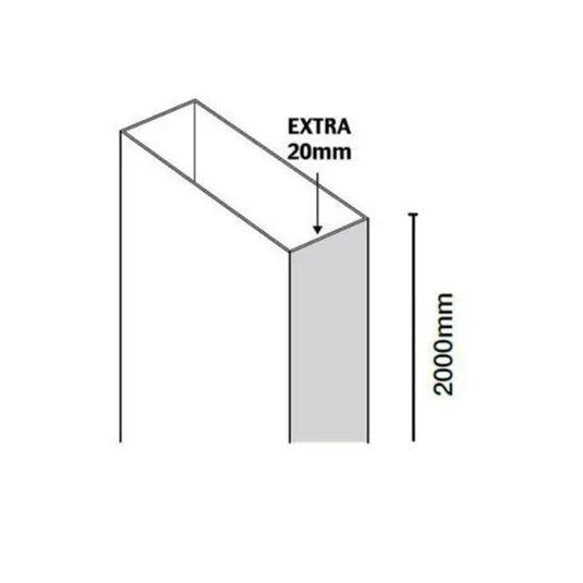 Merlyn Black Sliding Shower Door Extension Profile - BLKFSLEXT - Envy Bathrooms Ltd