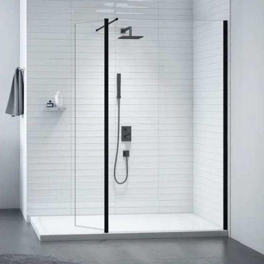 Merlyn Frameless 300mm Wetroom Swivel Panel - Black - 8WSV30MB - Envy Bathrooms Ltd