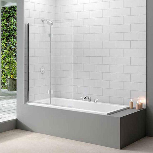 Merlyn Ionic 2 Panel Folding Bath Screen 1100 x 1500mm - MB8 - Envy Bathrooms Ltd