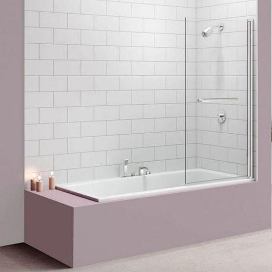 Merlyn Ionic 800 x 1500mm Single Square Hinged Bath Screen - MB10 - Envy Bathrooms Ltd