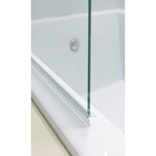 Merlyn Ionic 800mm Single Square Bath Screen with Towel Rail - MB2T - Envy Bathrooms Ltd