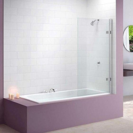 Merlyn Ionic 850 x 1500mm Hinged Square Bath Screen - MB6 - Envy Bathrooms Ltd