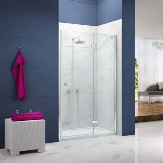 Merlyn Ionic Essence 1200mm Frameless Hinge Recess Shower Door & Inline Panel - Chrome - A0111GH - Envy Bathrooms Ltd