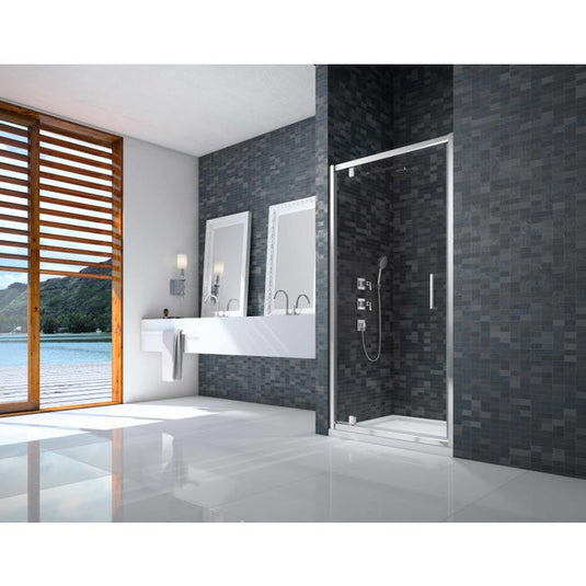 Merlyn Ionic Essence 900mm Framed Pivot Shower Door - Chrome- DWH06E0 - Envy Bathrooms Ltd