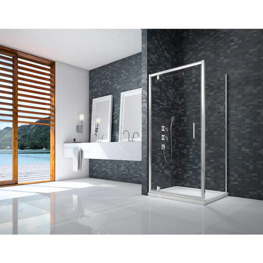 Merlyn Ionic Essence 900mm Framed Pivot Shower Door - Chrome- DWH06E0 - Envy Bathrooms Ltd