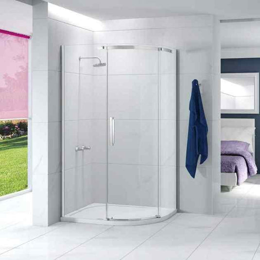 Merlyn Ionic Essence Frameless 1200mm x 900mm Offset Quadrant Single Shower Enclosure - Right Handed - Chrome - A0101LH - Envy Bathrooms Ltd