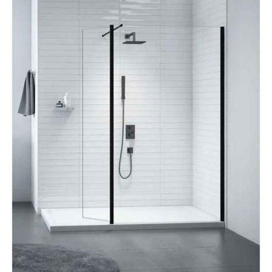 Merlyn Ionic Essence Frameless 800mm Side Panel - Black - BLKHSP800 - Envy Bathrooms Ltd