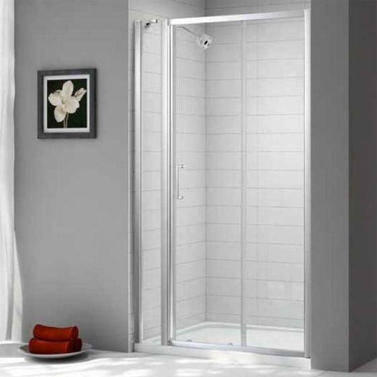 Merlyn Ionic Express 1400mm Sliding Shower Door & 2 x Inline Panels - Chrome- A030027H - Envy Bathrooms Ltd