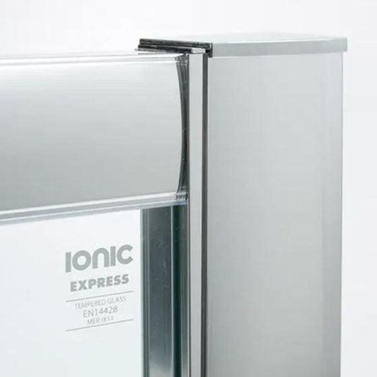 Merlyn Ionic Express 1400mm Sliding Shower Door & 2 x Inline Panels - Chrome- A030027H - Envy Bathrooms Ltd