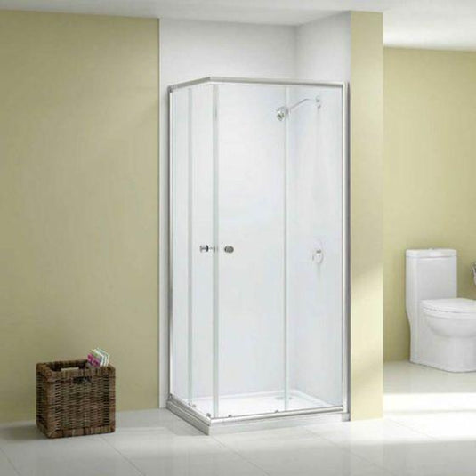 Merlyn Ionic Source 760 / 800mm 2 Door Corner Entry Shower Enclosure - Chrome - A1212V0 - Envy Bathrooms Ltd