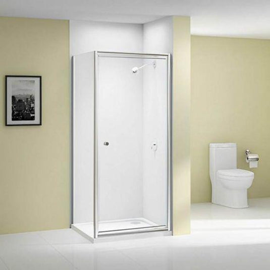 Merlyn Ionic Source 800mm Pivot Shower Door - Chrome - A1206D0 - Envy Bathrooms Ltd