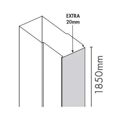 Merlyn Ionic Source Extension Profile 1850mm - Extra 20mm A1214C0 - Envy Bathrooms Ltd