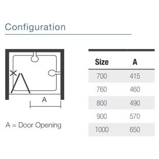 Merlyn IQ 1000mm Bifold Shower Door - Chrome - KAB10 - Envy Bathrooms Ltd