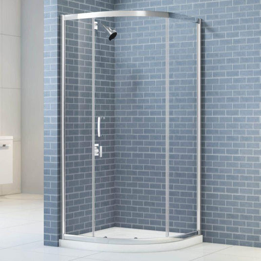 Merlyn IQ 1000mm x 1000mm Single Door Quadrant Shower Enclosure - Chrome - KA1Q100 - Envy Bathrooms Ltd