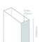 Merlyn IQ Pivot/Bifold Shower Door Extension Profile - Chrome - KAE2