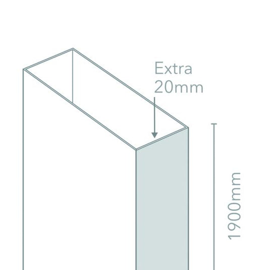 Merlyn IQ Sliding Shower Door Extension Profile - Chrome - KAE1 - Envy Bathrooms Ltd