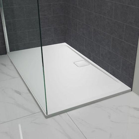 Merlyn Level 25 1000 x 800mm Rectangular Shower Tray with 90mm Fast Flow Waste & Cover - White - L108RT - Envy Bathrooms Ltd