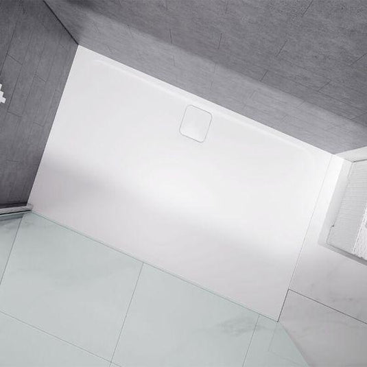 Merlyn Level 25 1000 x 900mm Rectangular Shower Tray with 90mm Fast Flow Waste & Cover - White - L109RT - Envy Bathrooms Ltd