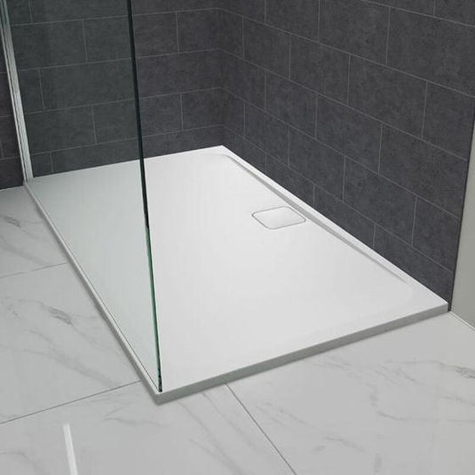 Merlyn Level 25 1200 x 800mm Rectangular Shower Tray with 90mm Fast Flow Waste & Cover - White - L128RT - Envy Bathrooms Ltd