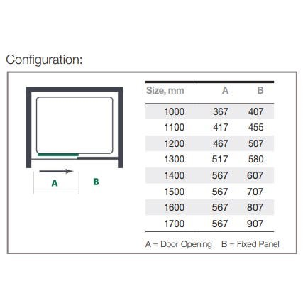 Merlyn MBOX 1300mm Sliding Shower Door - MBS1300 - Envy Bathrooms Ltd