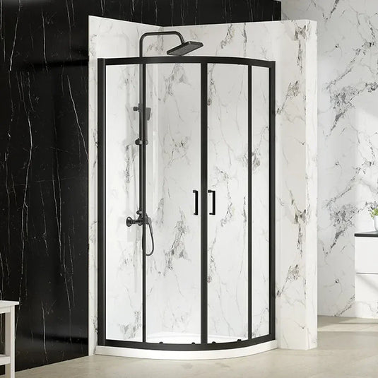 Merlyn MBOX 900mm 2 Door Quadrant Shower Enclosure - Matt Black - MB2Q900MB - Envy Bathrooms Ltd