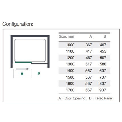 Merlyn MBOX Sliding Shower Door 1000mm - MBS1000 - Envy Bathrooms Ltd