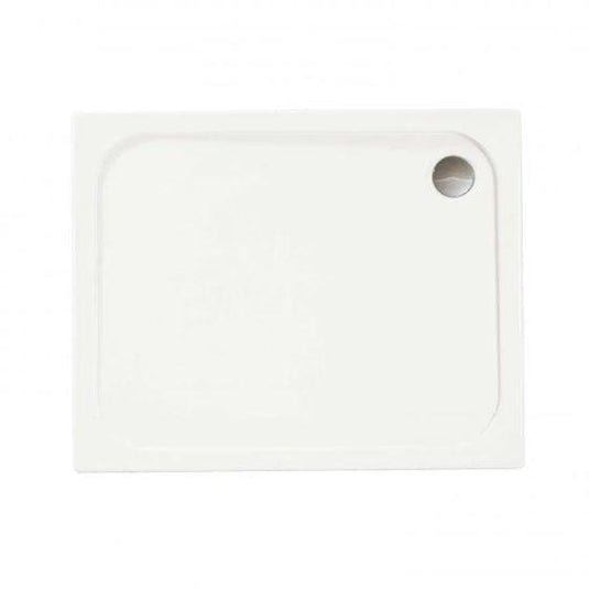 Merlyn MStone 1000 x 800mm Rectangular Shower Tray with 90mm Fast Flow Waste - White - D108RT - Envy Bathrooms Ltd