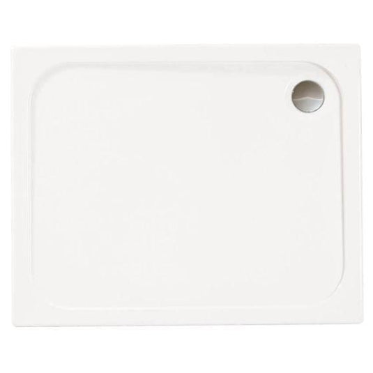 Merlyn MStone 1100 x 800mm Rectangular Shower Tray with 90mm Fast Flow Waste - White - D118RT - Envy Bathrooms Ltd