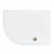 Merlyn MStone 900 x 760mm Offset Quadrant Shower Tray Left Hand with 90mm Fast Flow Waste - White -  D976QL