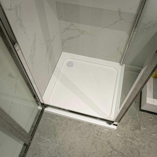 Merlyn Touchstone Square Shower Tray Without Waste - White - 800 x 800mm - S80SQTO - Envy Bathrooms Ltd